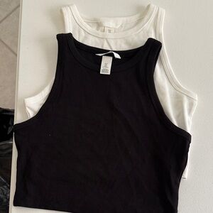 H&M Black and White Tank Tops
